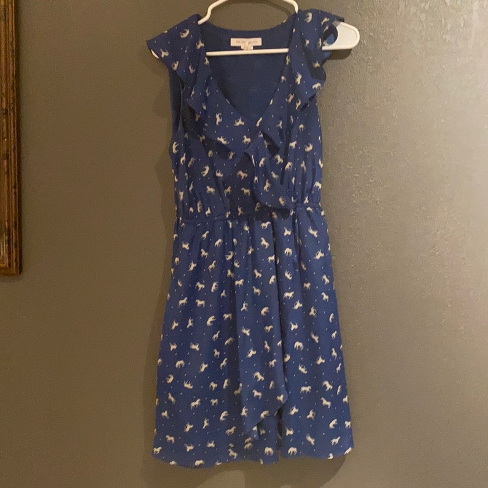 BCBGeneration royal blue horse midi dress polyeste
